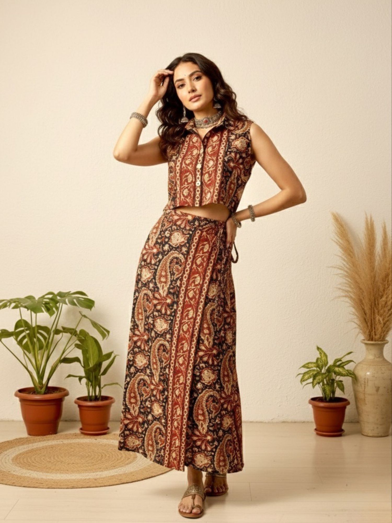 Top Wrap Skirt Co-ords Set-image-3