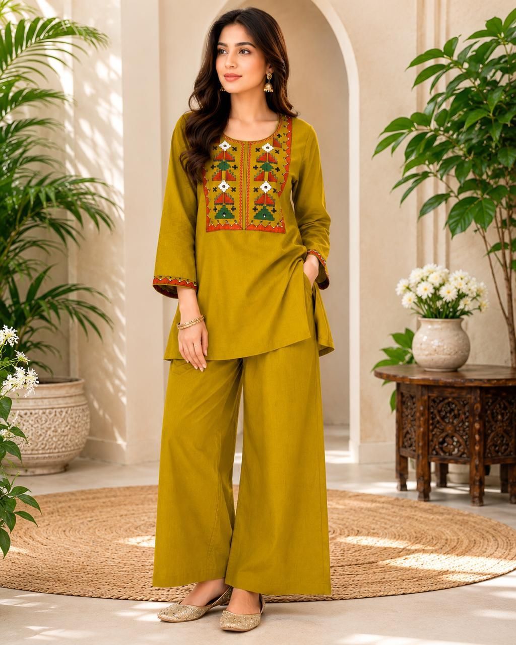 komal handicraft Tunic Palazzos Co-ords Set-picture-14