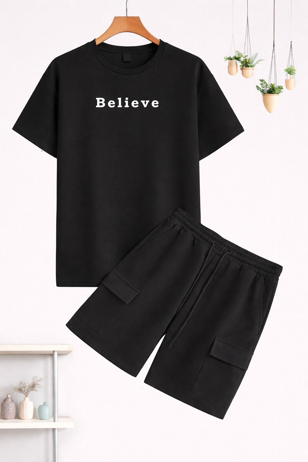 Tshirt Regular Shorts Co-ords Set-image-3