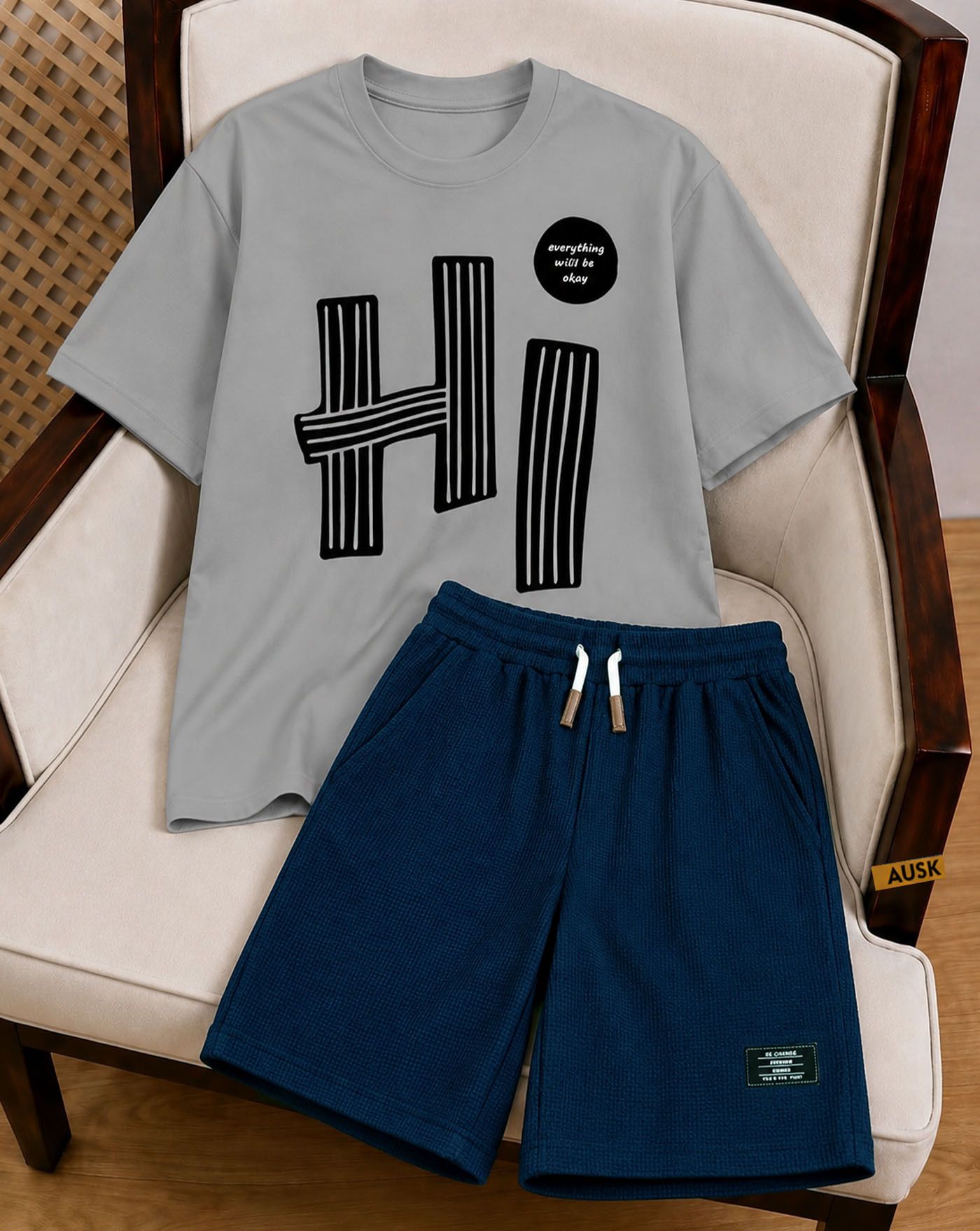 Tshirt Regular Shorts Co-ords Set-image-38