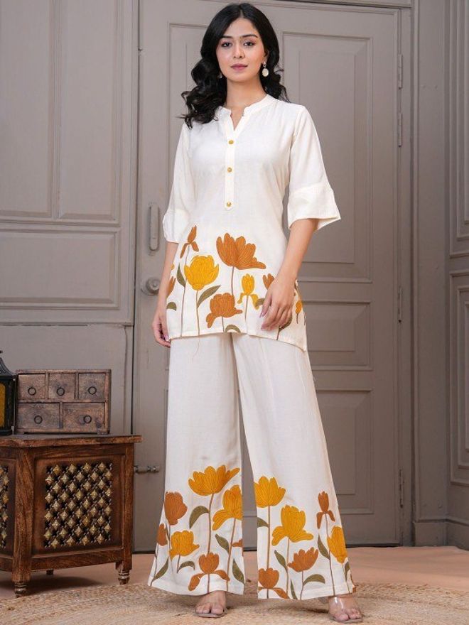 santopera designer Tunic Palazzos Co-ords Set-picture-1