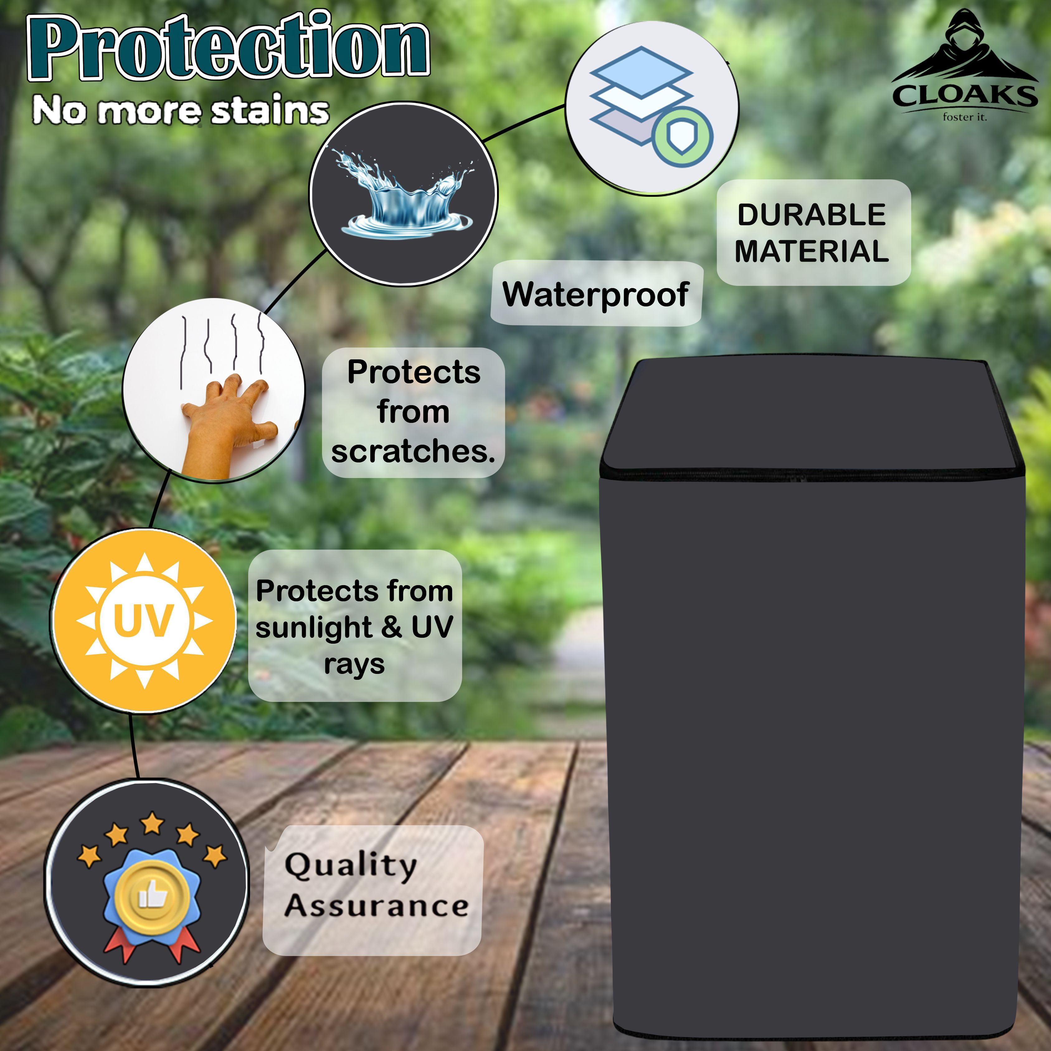 cloaks Top Loading Washing Machine Cover for 9 to 10.5 Kg-picture-24