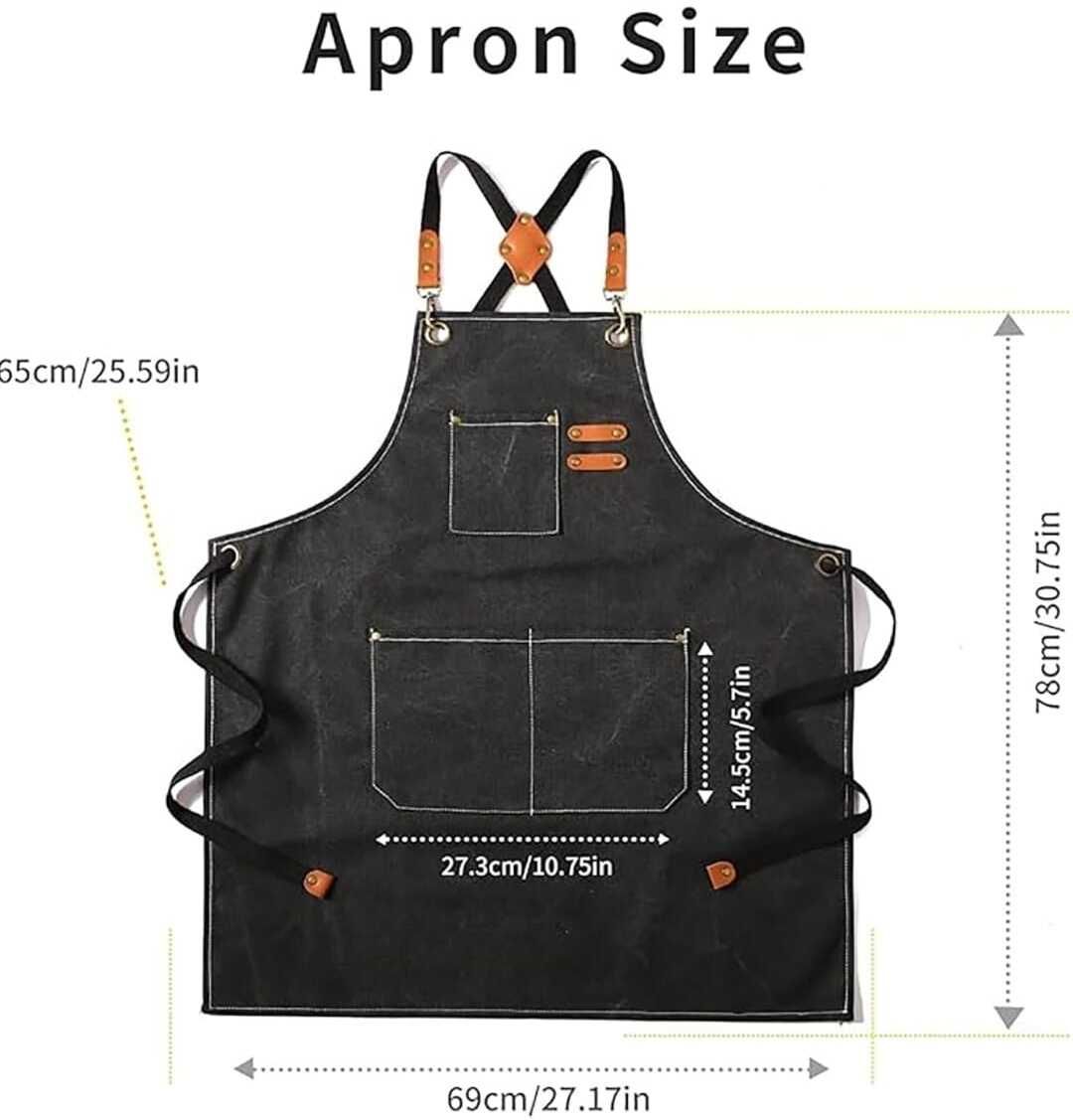 arevox Cotton, Denim Chef's Apron - Free Size-picture-17