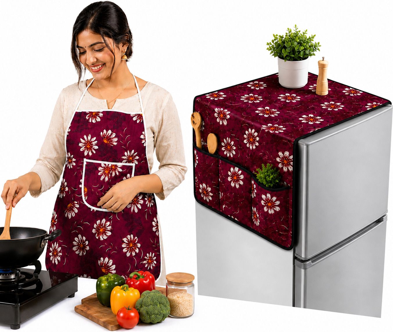 Blended Home Use Apron - Free Size-image-38