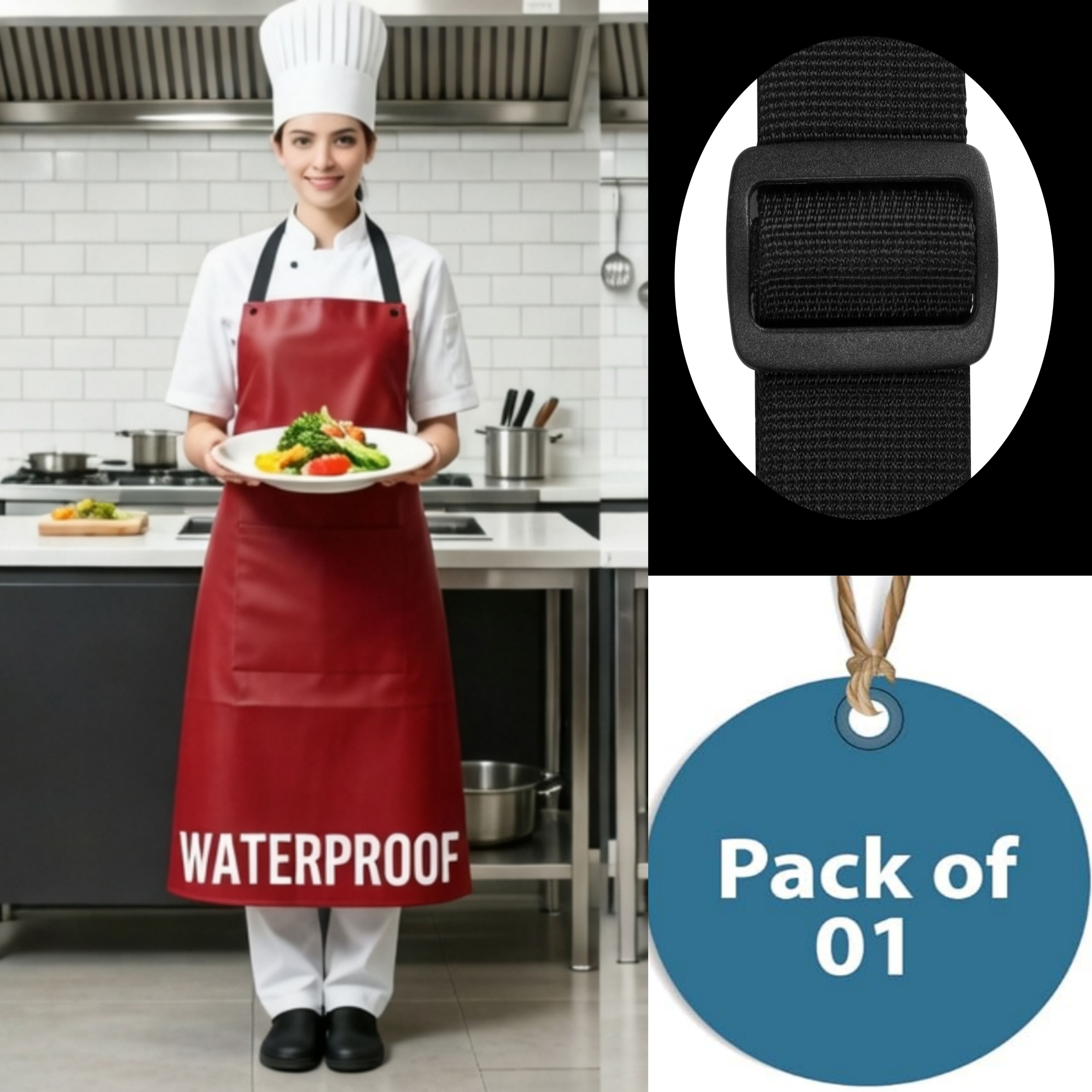 aikoziya PVC Home Use Apron - Medium-picture-28