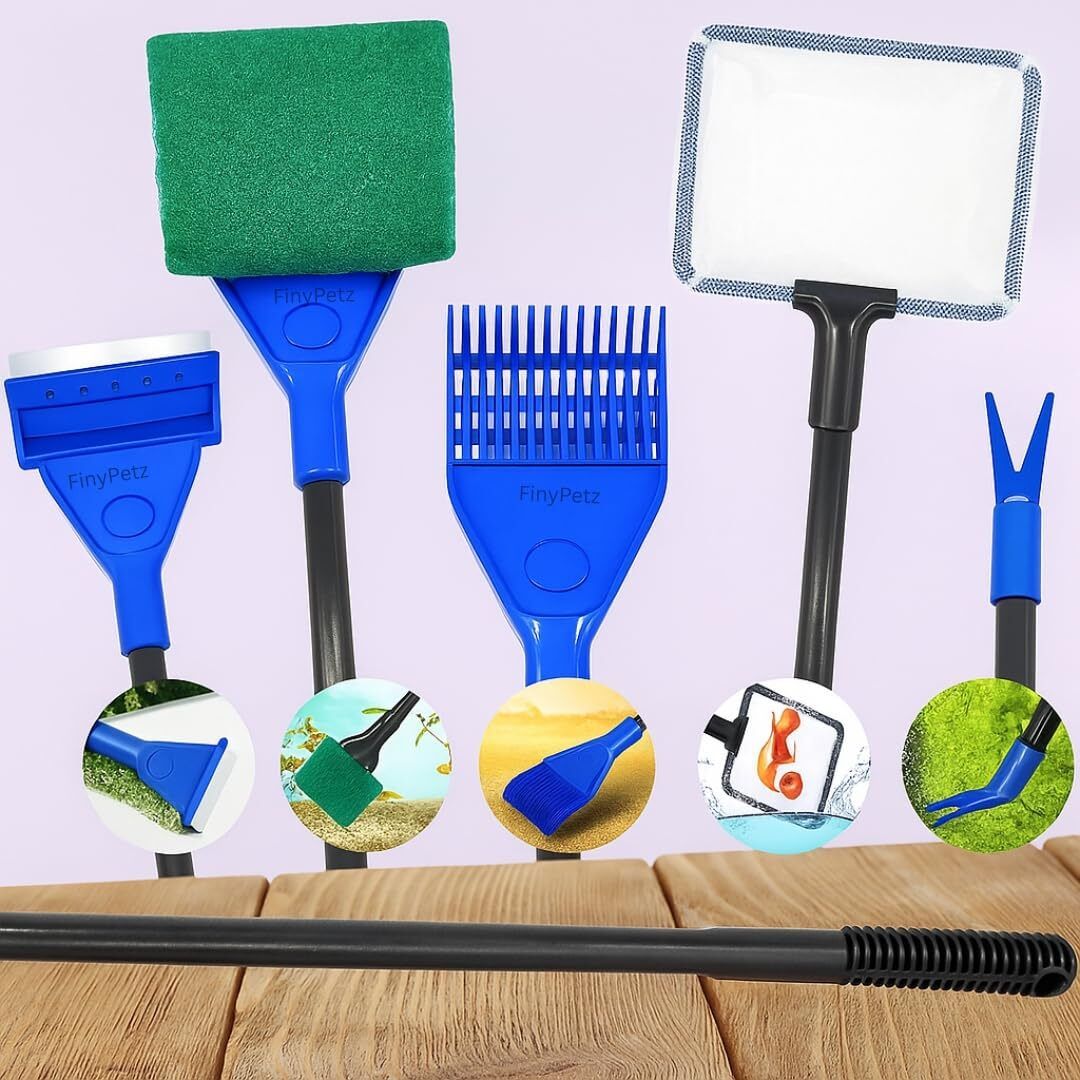 finypetz Aquarium 5 in 1 cleaning kit & Water Tank Cleaning Accessories Electrical Aquarium Cleaner-picture-18