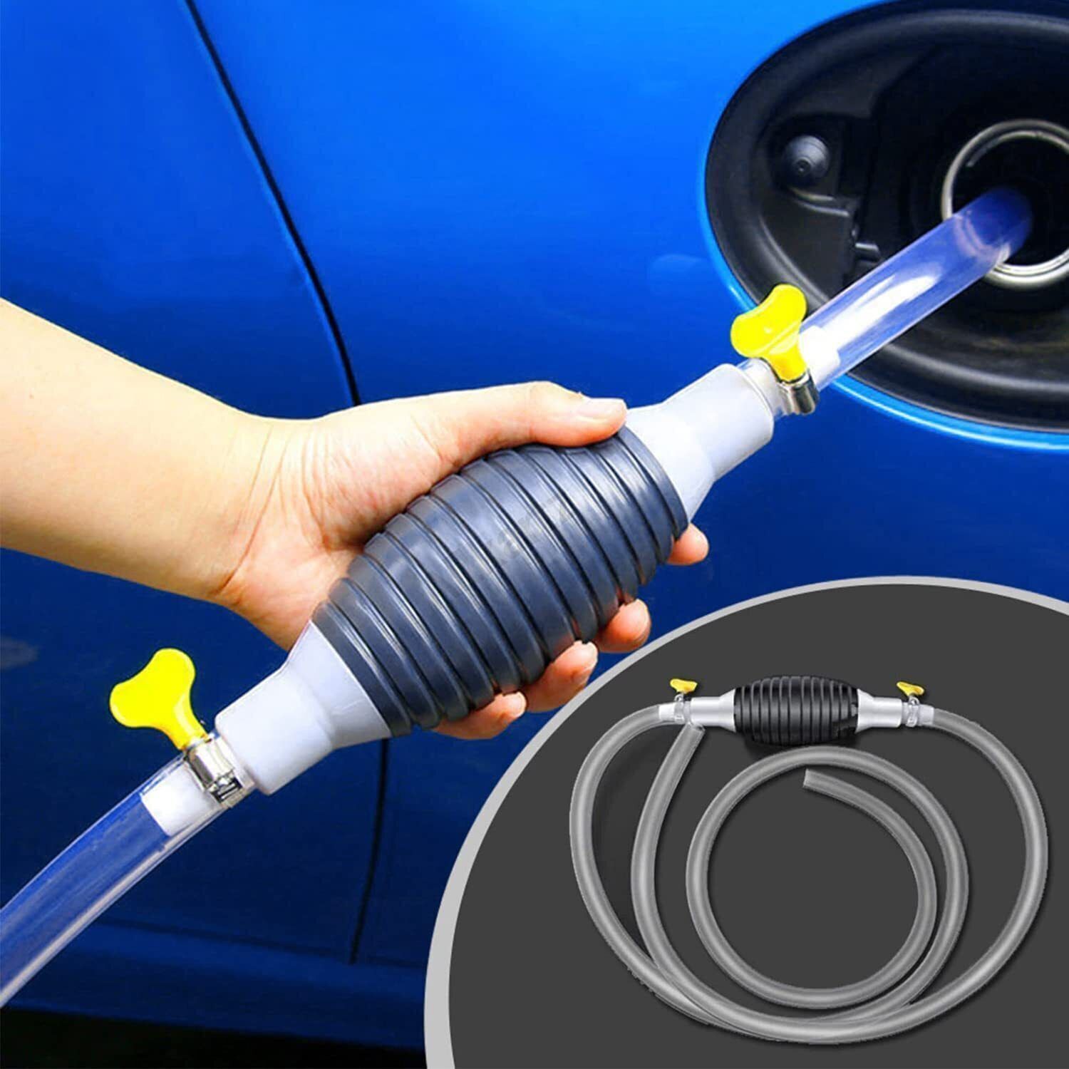 venterprise Fuel Transfer Pump Kit, Hand Pump, Car Fuel Transfer 1.2m pipe Magnetic Aquarium Cleaner-picture-0