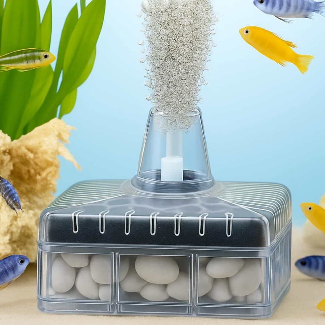 finypetz BL-A01 Silent Bio Sponge Filter with Free 2M Air Tube Undergravel Aquarium Filter-picture-0