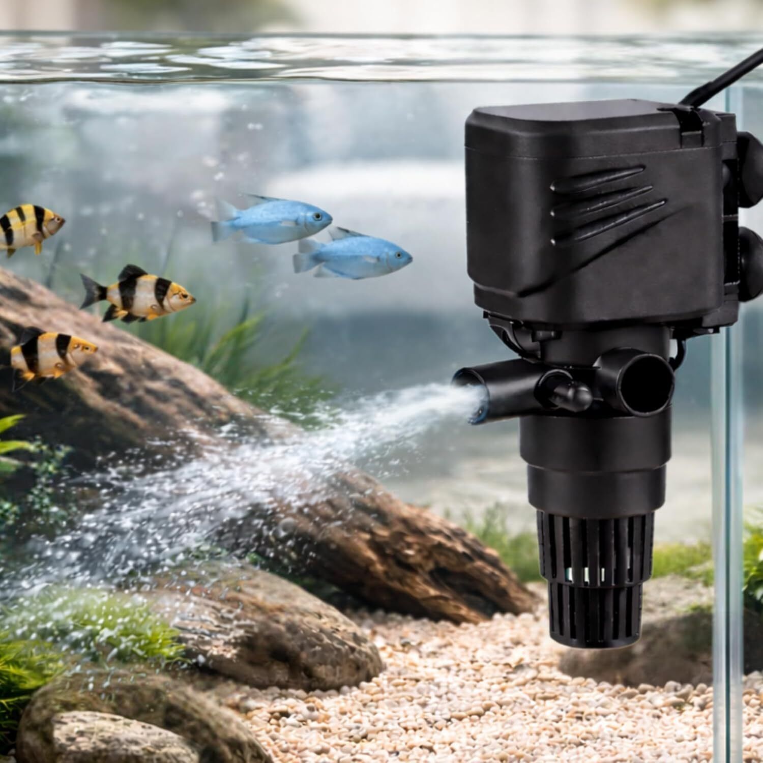 finypetz Aquarium Power Head AWP-880 10W | 800L/H Submersible Circulation Pump Power Aquarium Filter-picture-4