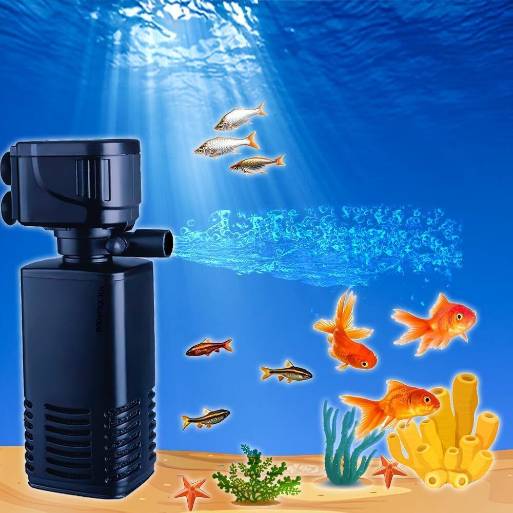 3 in 1 Aquarium Filter,High Power Oxygen Filtration,Submersible Fish Tank Filter Power Aquarium Filter-image-16