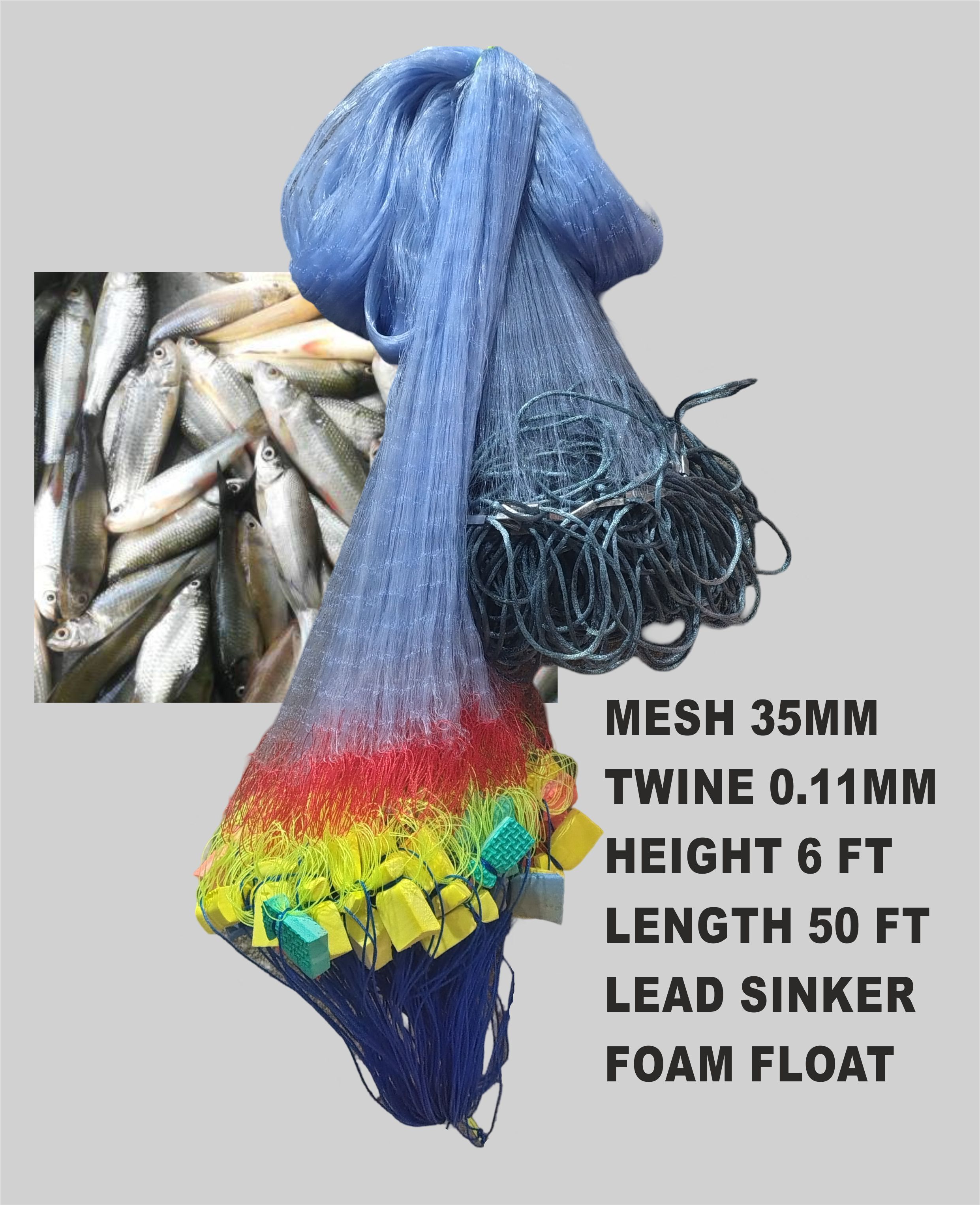 barsha handmade 35mm gillnet twine 0.11mm Aquarium Fish Net-picture-22