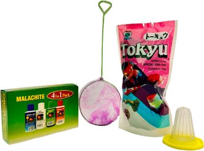 ariumm Fish Food 100grams, Medicine All in One, Net and feeding Net combo Aquarium Fish Net-picture-33