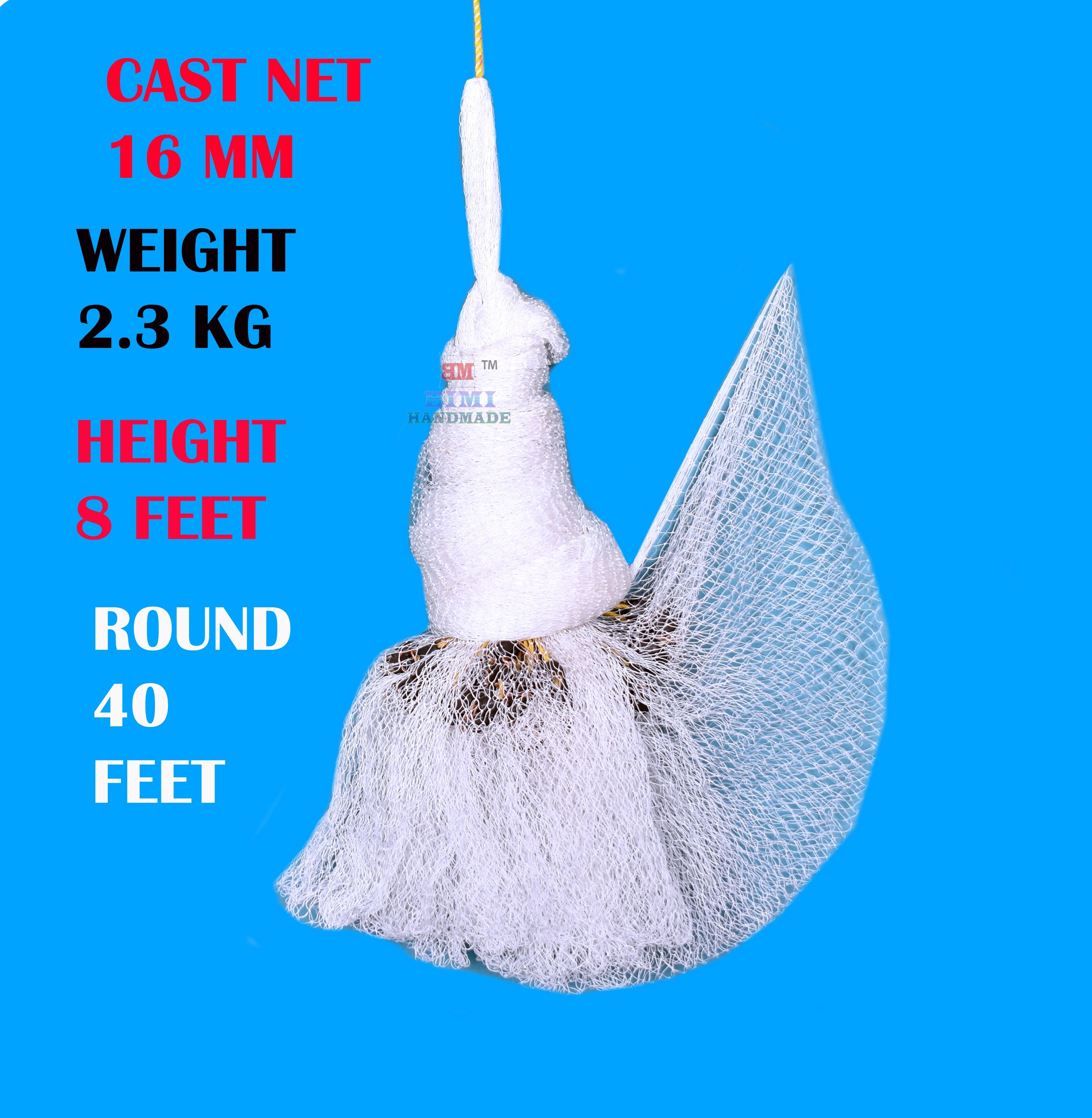 bimi hand made castnet 16 mm 2.3kg(sada) Aquarium Fish Net-picture-24