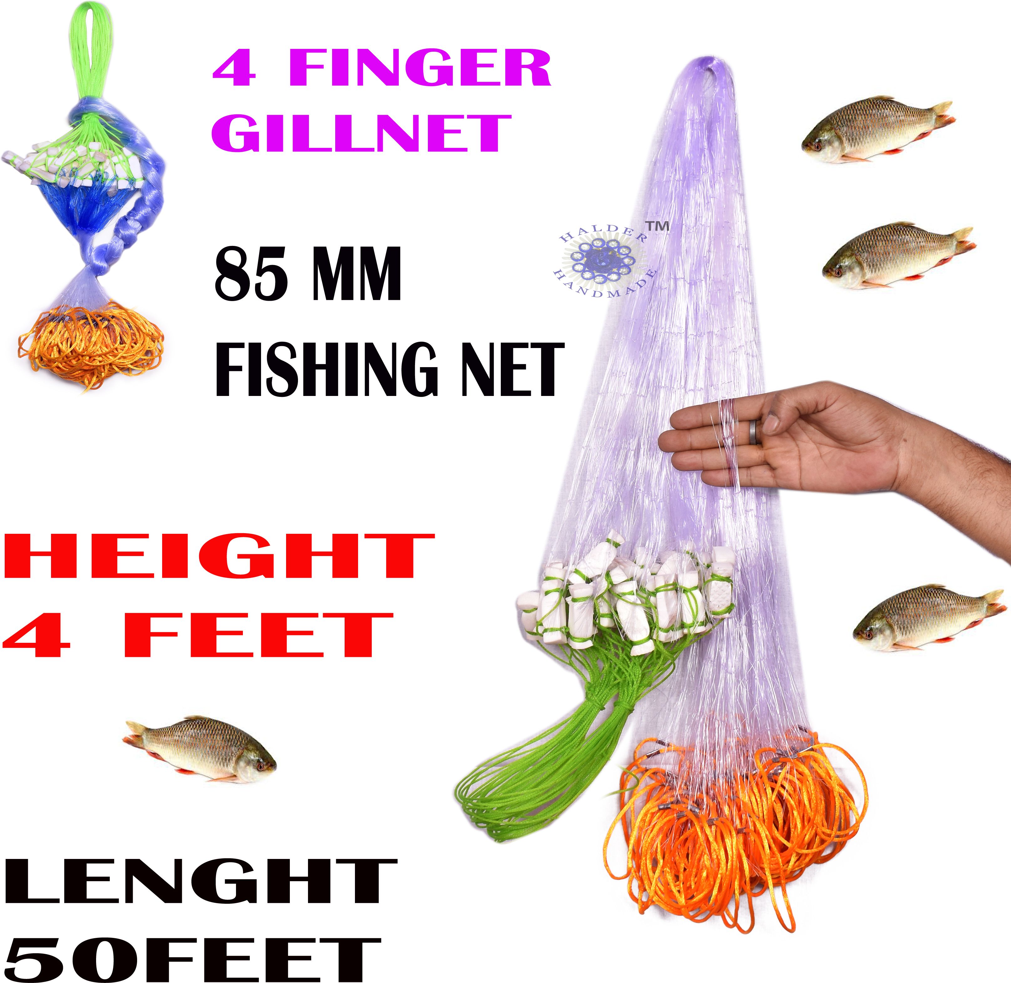 halder handmade 4 FINGER 85 MM GILLNET SHISHA JAL Aquarium Fish Net-picture-15