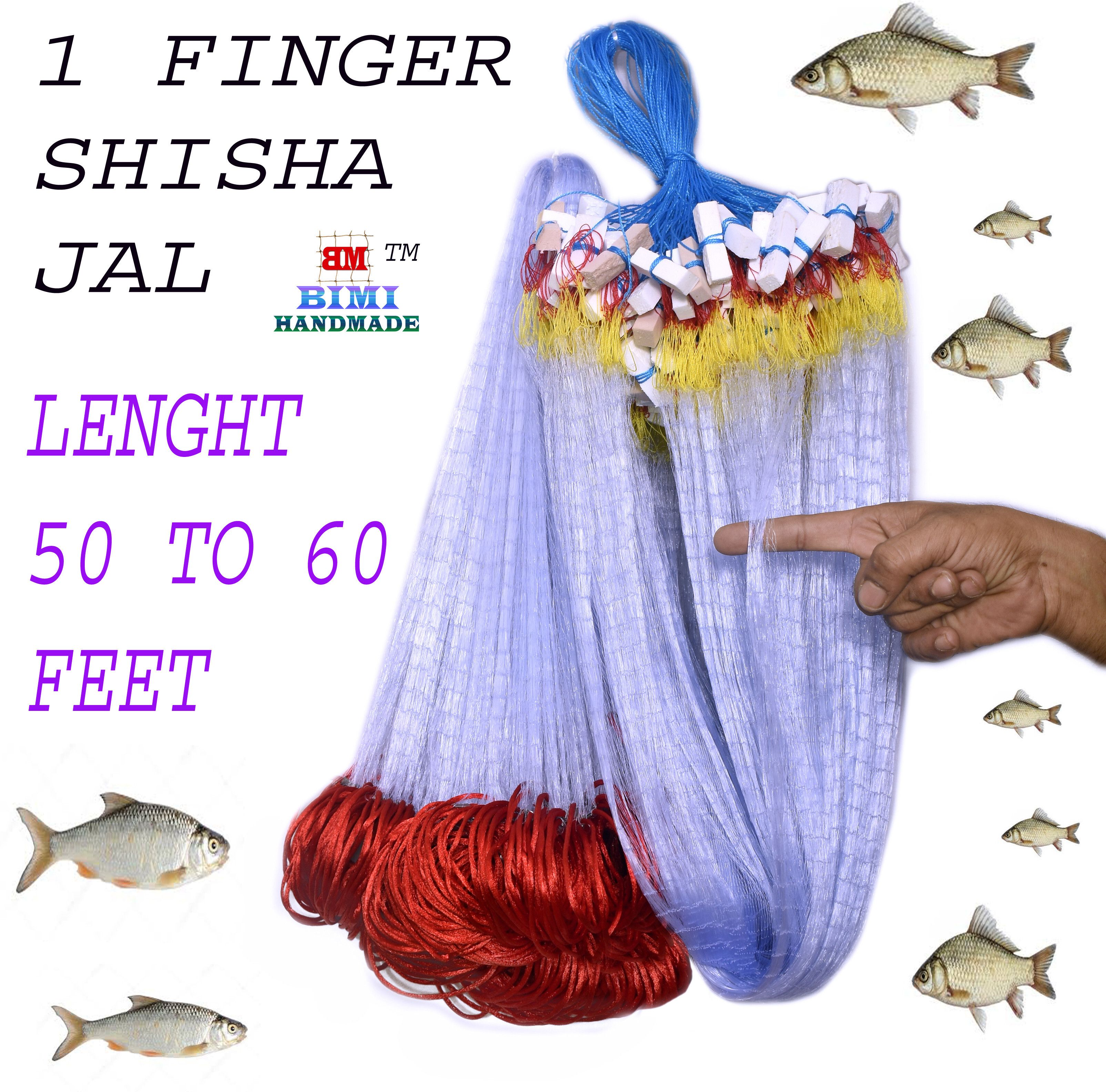1 FINGER 24 MM SHISHA JAL GILLNET Aquarium Fish Net-image-25