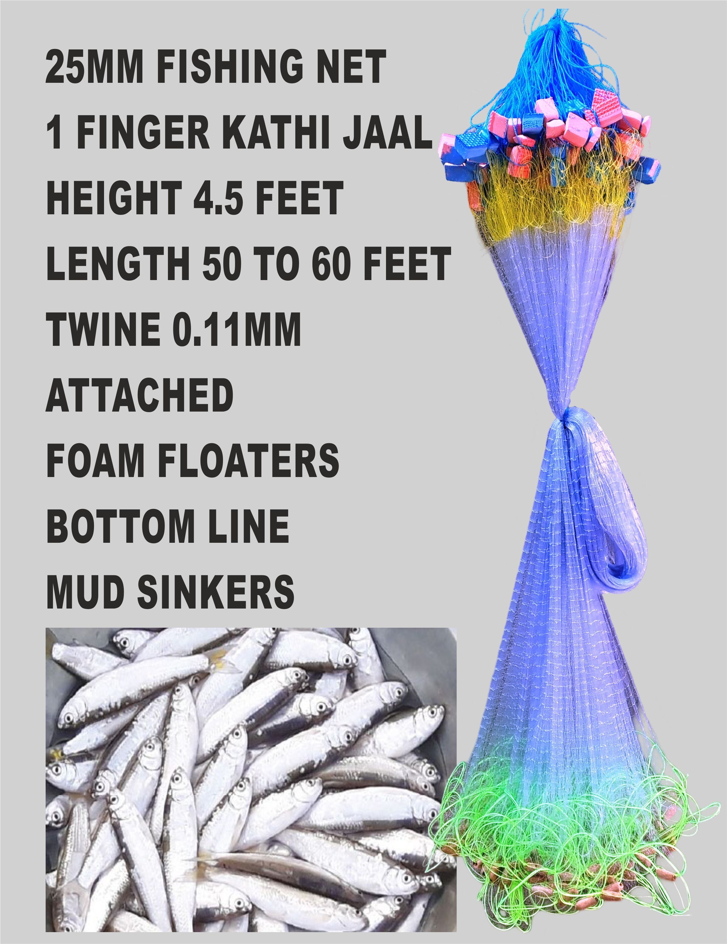 1 finger fishing net mud sinker Fishing Net