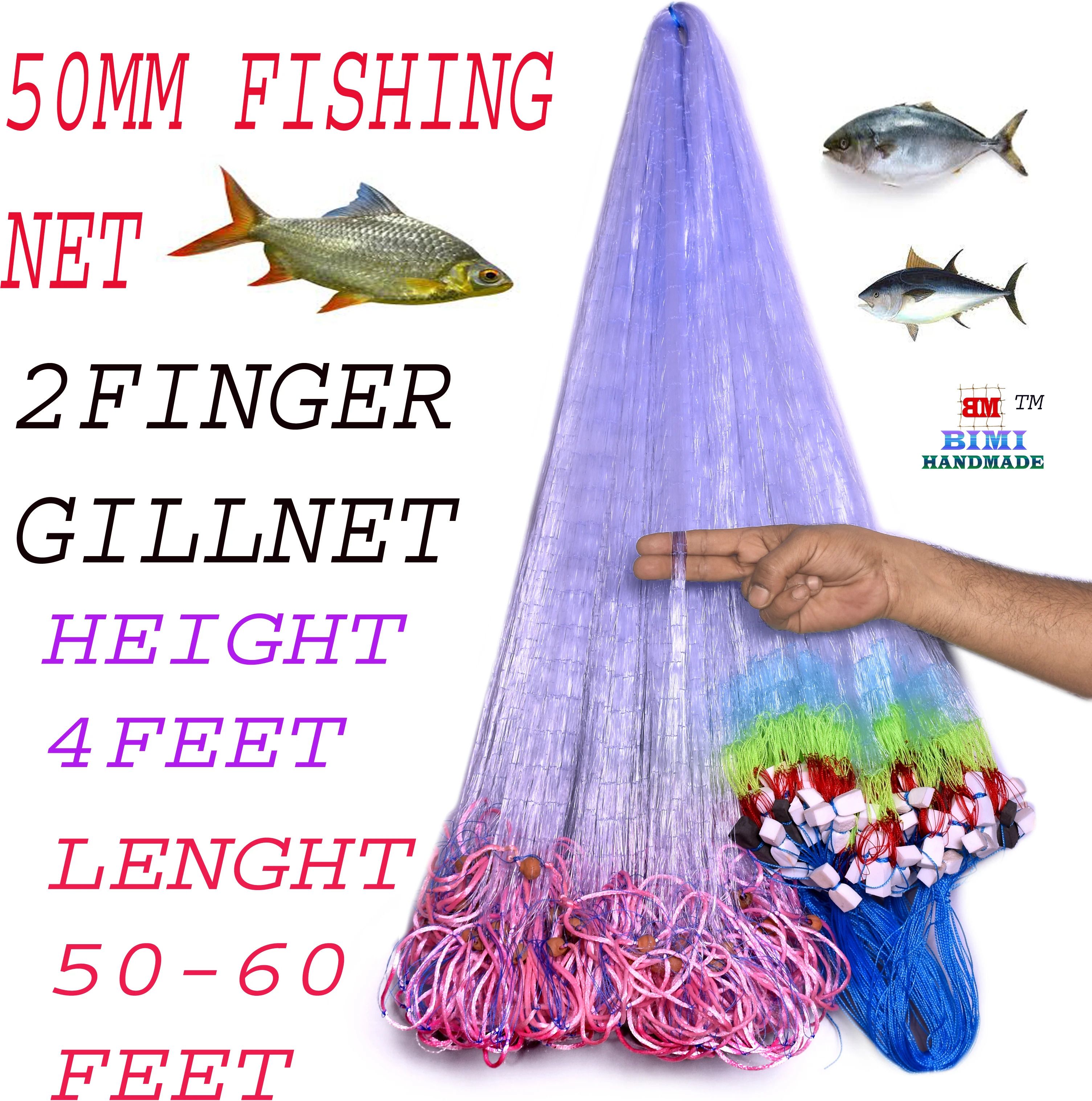 2 FINGER 50 MM CIRCLE SINKER GILLNET Aquarium Fish Net-image-34