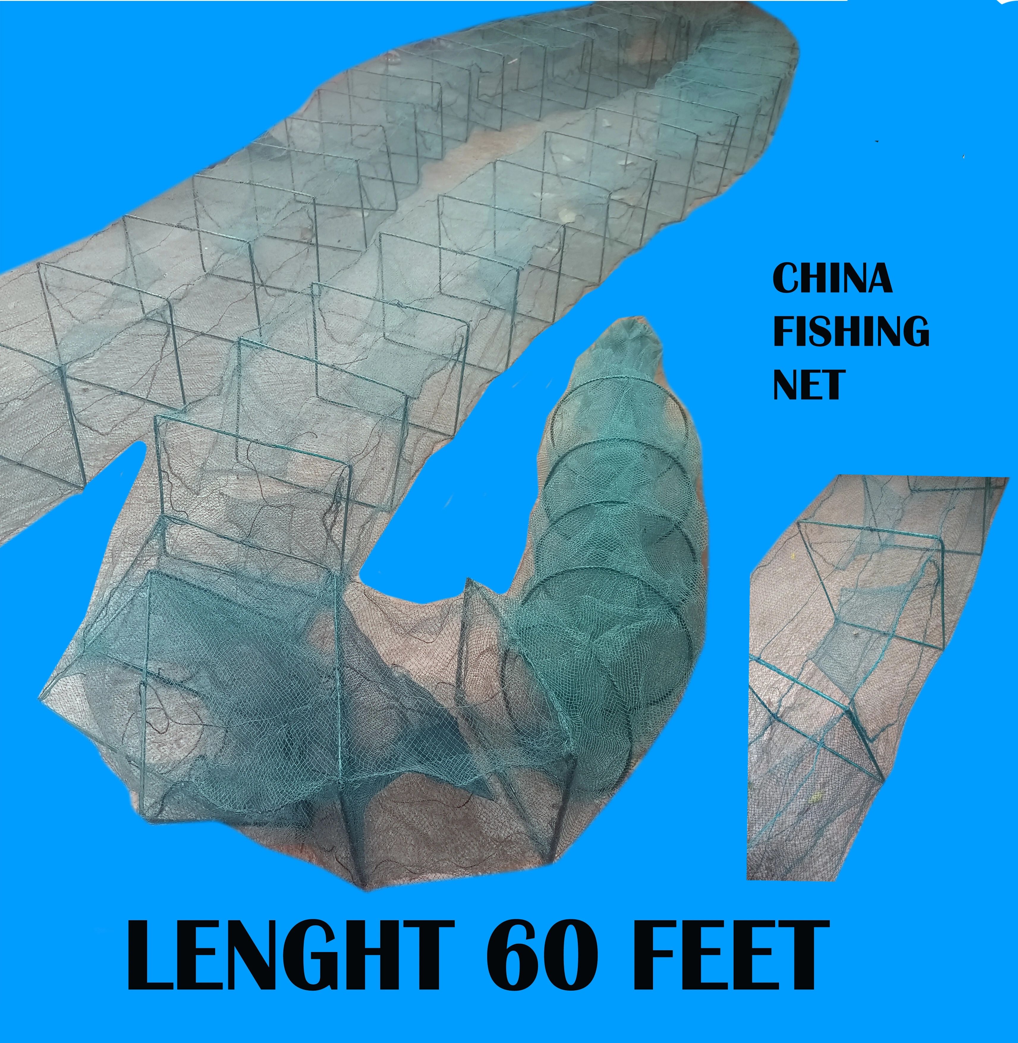 bimi hand made 14 MM CHINA RING FISHING NET LENGHT 60 FEET Aquarium Fish Net-picture-46