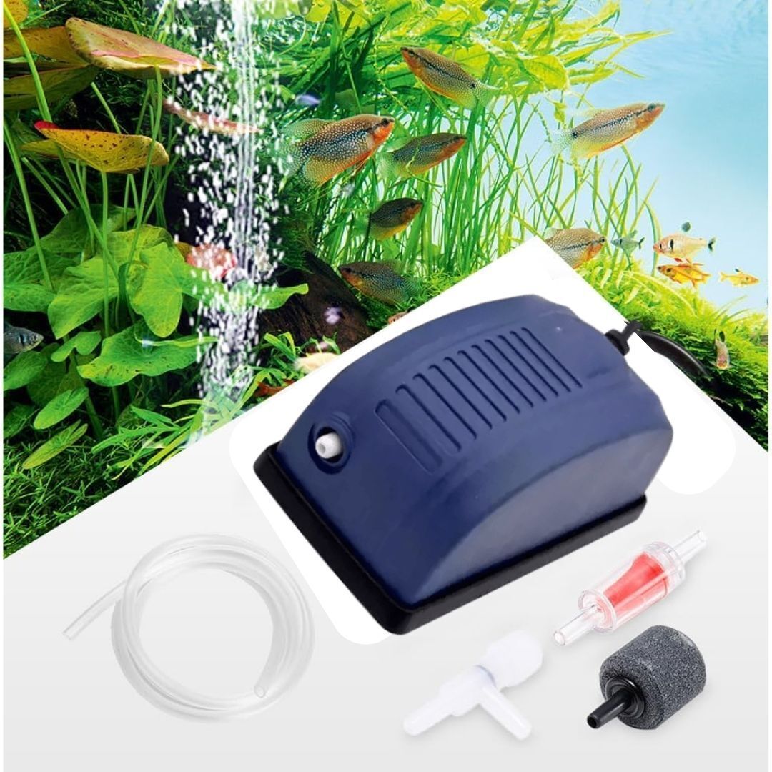 Complete Air Motor Oxygen Pump Starter Kit Combo for Aquarium Fish Tank Air Aquarium Pump-image-43