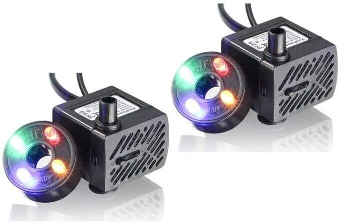 Sentrox Indoor Tabletop Water Fountain Pump with LED Light, (Set of 2) | Water Aquarium Pump-picture-25