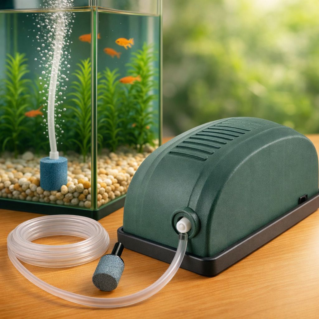 finypetz Aquarium Air Pump AP-208 2.5W Silent Oxygen Pump with Tube & Airstone Air Aquarium Pump-picture-17