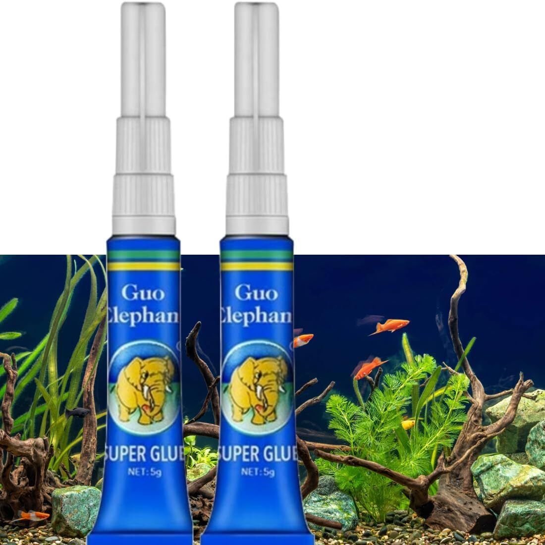 scroll store Instant Elephant Aquascaping glue 5g Pack of 2 | Rocks, Driftwood, Plants Aquarium Reef Glue-picture-19