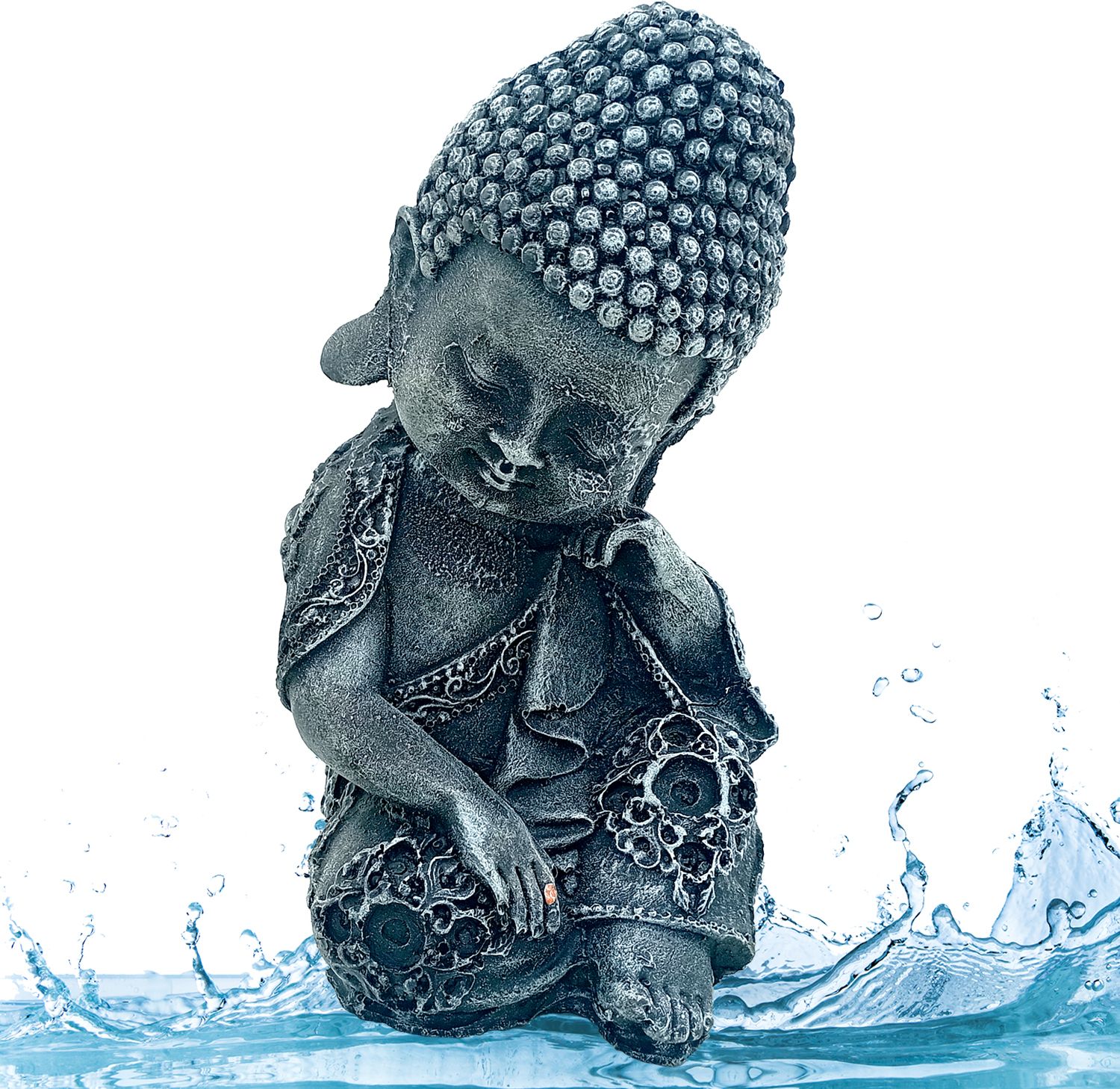 jainsons pet products Baby Buddha Meditating Aquarium Ornament New Buddha Fish Tank Decoration 18cm River Rock Unplanted Substrate-picture-7