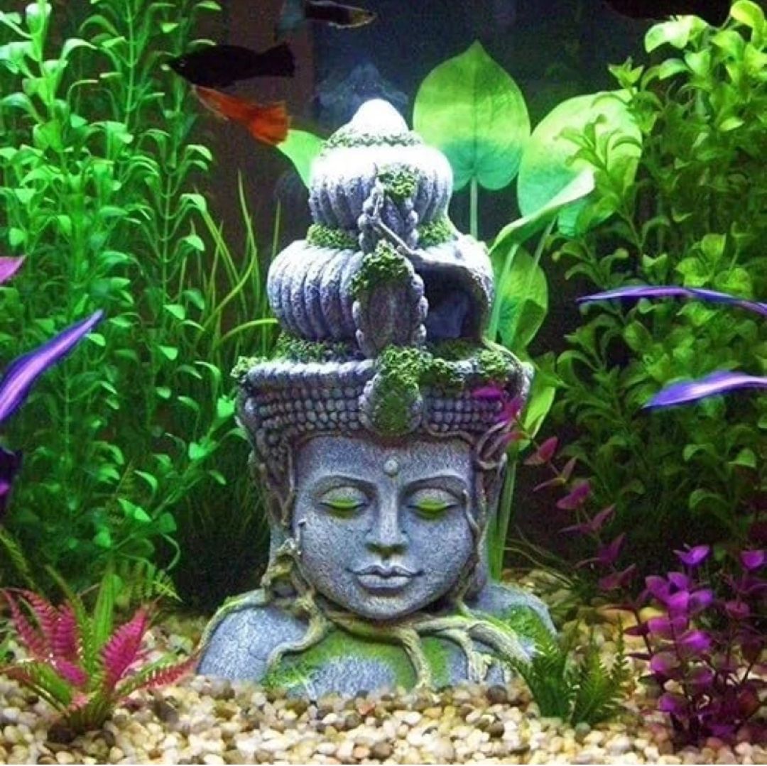 Head Buddha Monk for Aquarium Decoration Ornaments ONLY for Above 2ft Tank Laterite Planted Substrate-image-34