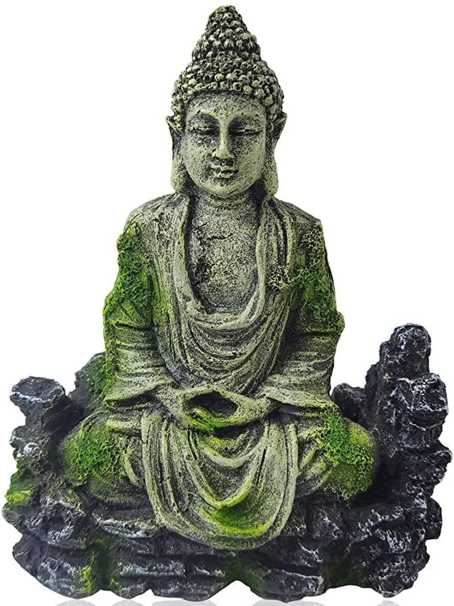 Small size Buddha statue antique for fish tank aquarium Laterite Unplanted Substrate-image-32