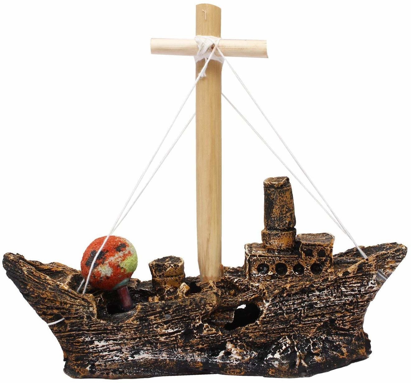 Product Natural Looking Ship Decoration Ornaments/Toy for Fish Tank Boat Destroyer Decor Accessories(Ship) Laterite Unplanted Substrate-image-25