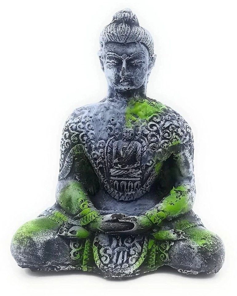 mistletoe Ancient Look Buddha Asan Statue for Aquarium Pond fish tank Laterite Planted Substrate-picture-5