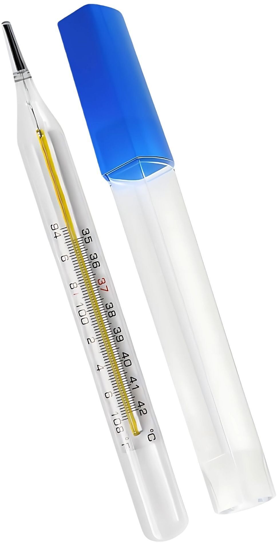 Mercury Clinical Body Temperature Glass Thermometer for Oral Use Aquarium Thermometer