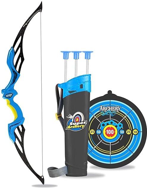 Archery Set Outdoor Hunting Game with 3 Suction Cup Arrows, Barebow Archery Fletch-image-8