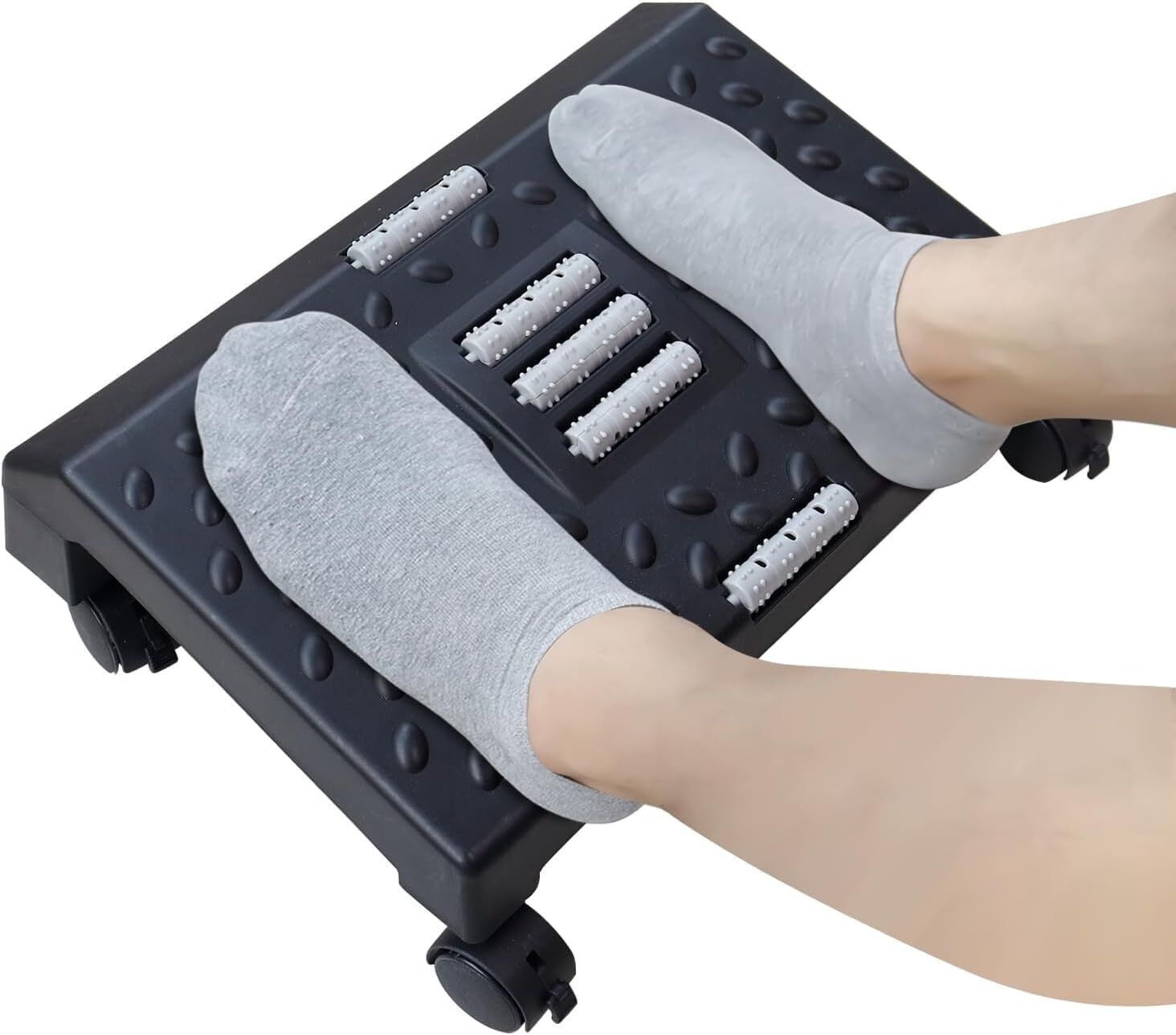 FootRest Under Desk for Office Home, Comfortable Foot Stool with Massager Roller Archery Fletch