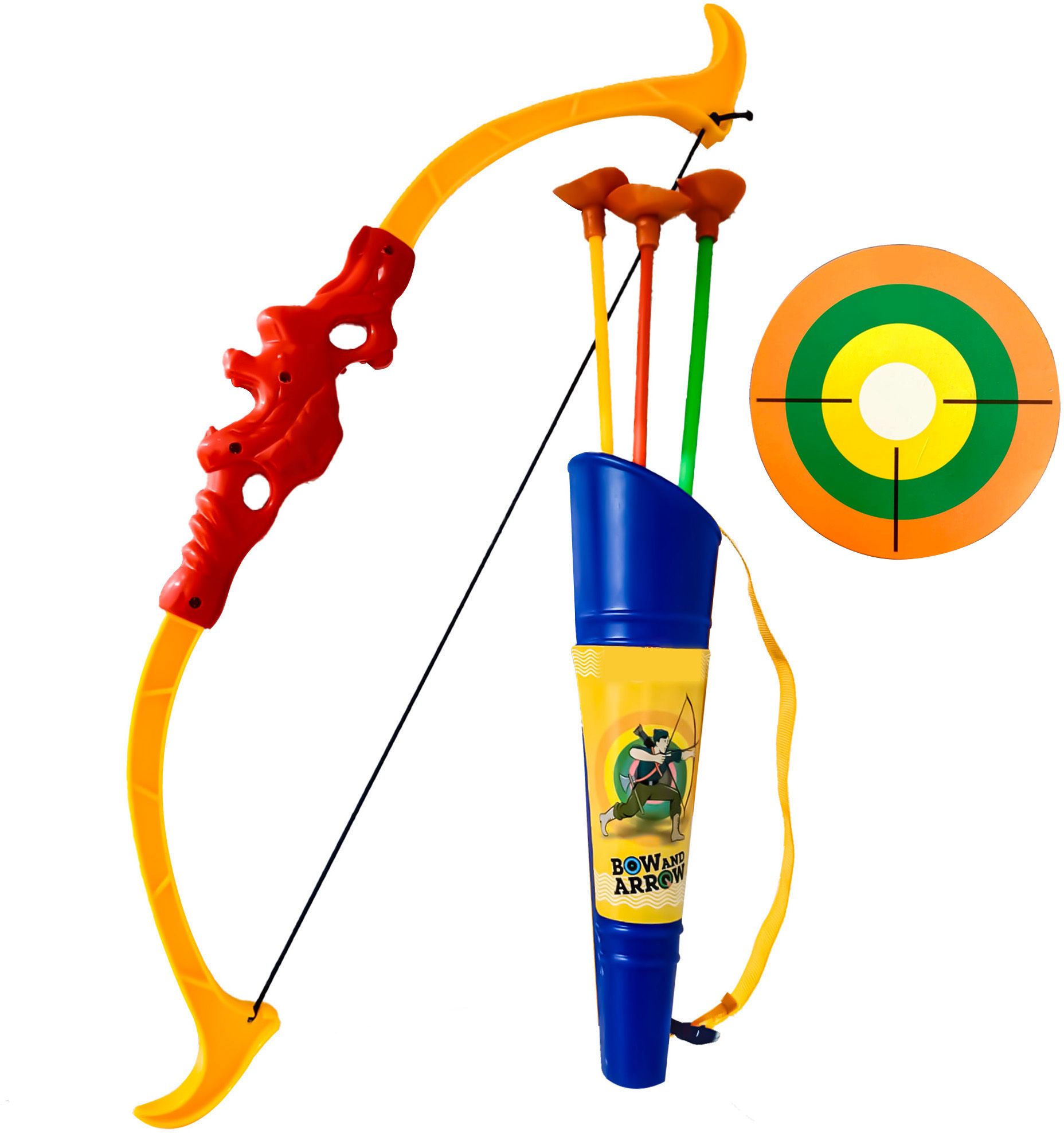 Toycube Kids Archery Set with Suction Cup Arrows, Bow & Quiver | Red (3+) Archery Fletch-image-2