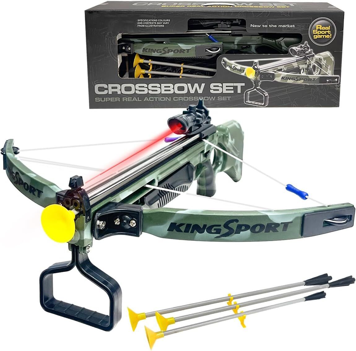 Bow Arrow Crossbow Toy Sniper and Soft Foam Bullet with Manual Launch Allen Key-image-4