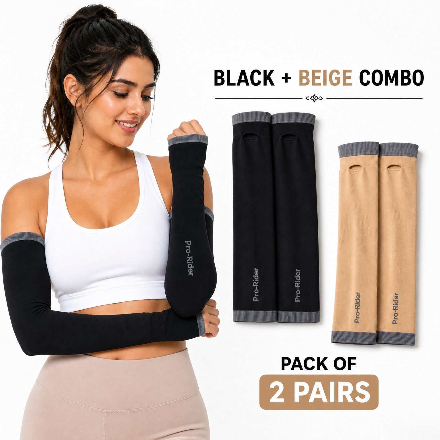 Cotton, Polyester Arm Sleeve For Men & Women-image-3