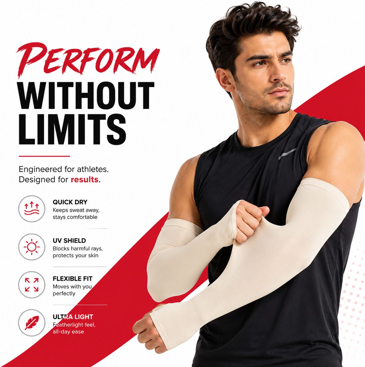 Nylon, Cotton Arm Sleeve For Men & Women-image-24