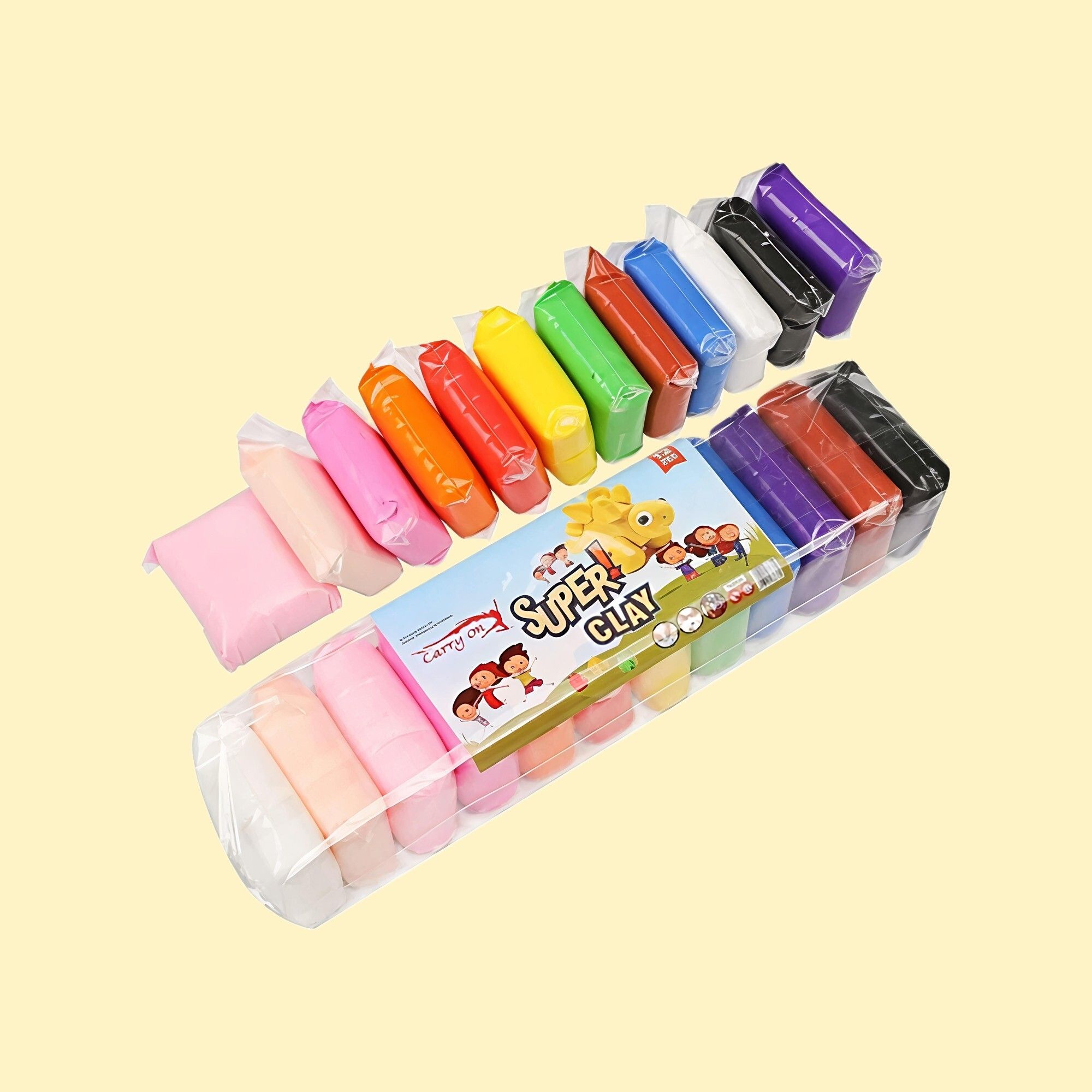 piyova Clay for Kids Pack | 12pcs 3 Tools | Soft Play Clay Toy Set Art Clay-picture-11