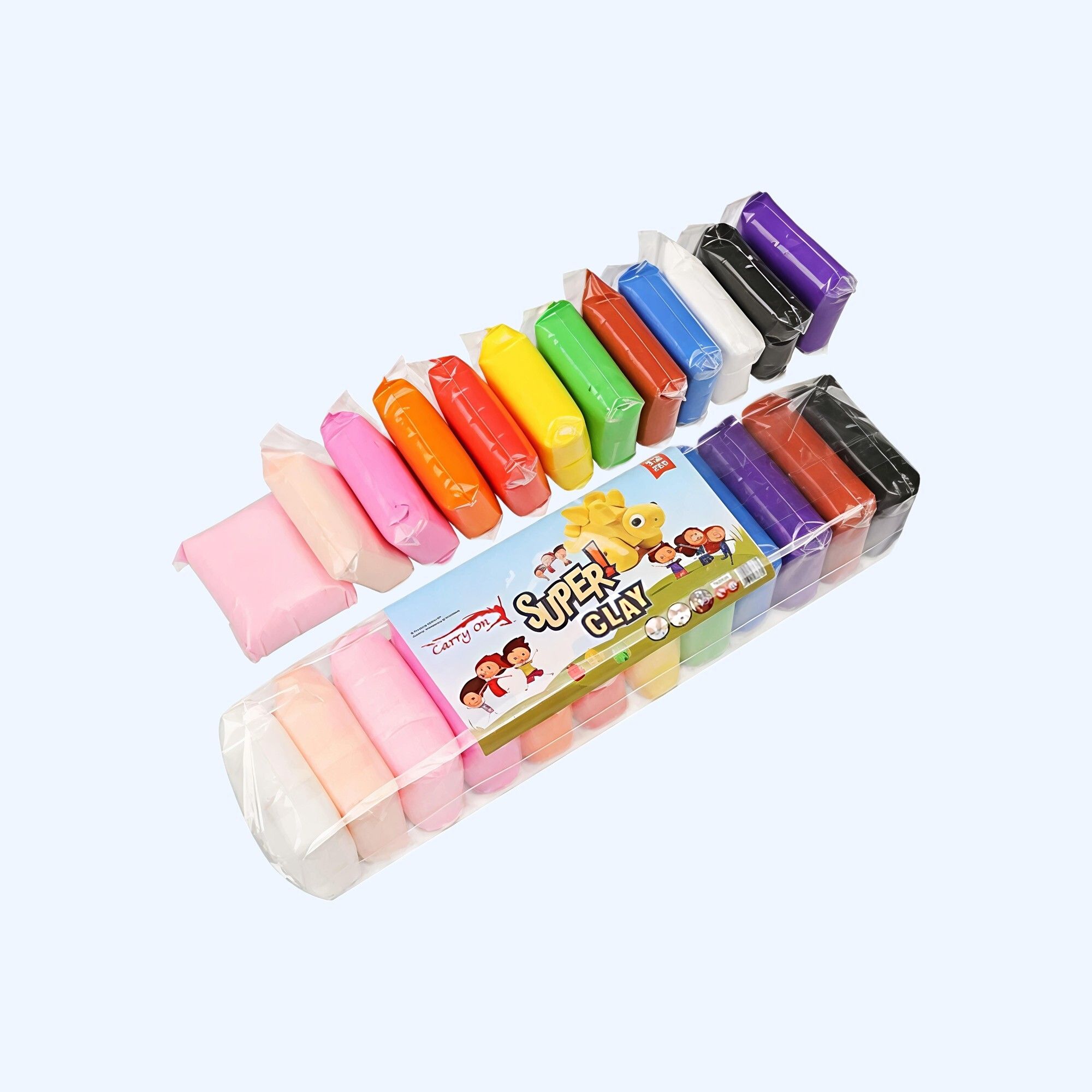 Colorful Clay Art Kit Set for Kids, 24pcs Pack 3 Tools, Soft Play Clay for Girls Art Clay-image-34