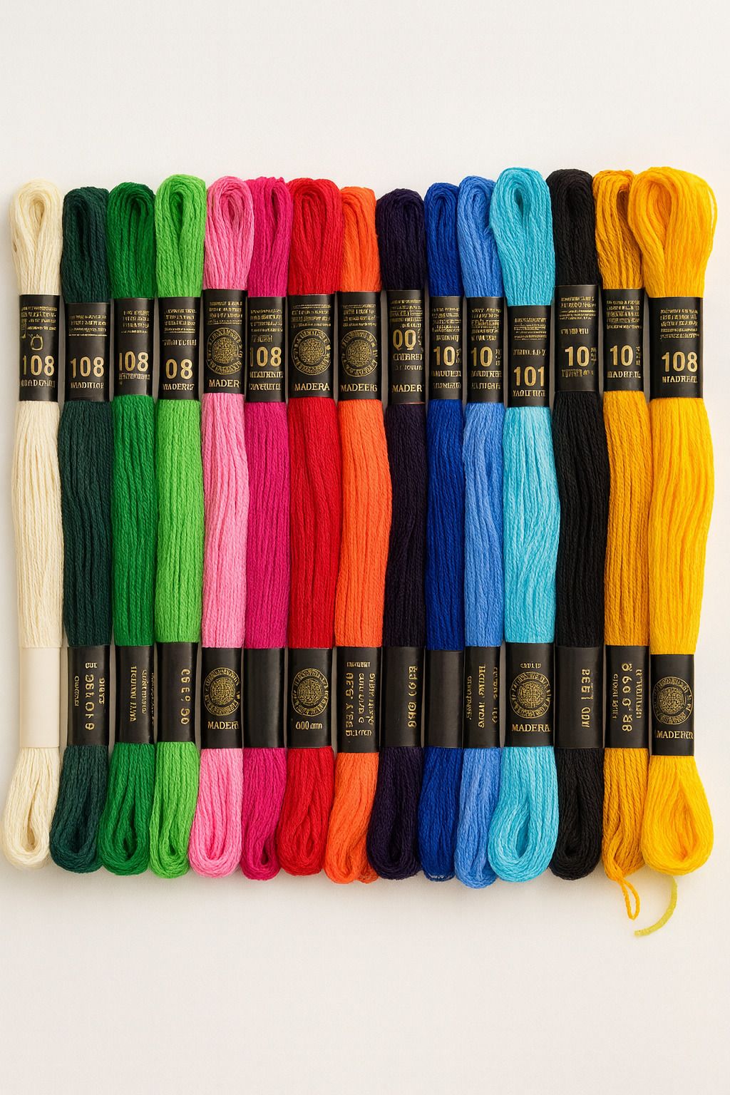 khusha creations Embroidery Thread Pack of 15 – Multi-Color Cotton Cross Stitch Threads-picture-8