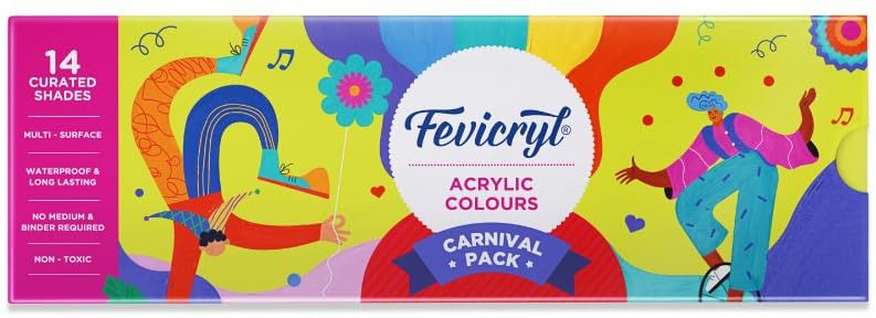 Carnival Kit, 10 ml x 14 Acrylic Colour in Primary-image-25