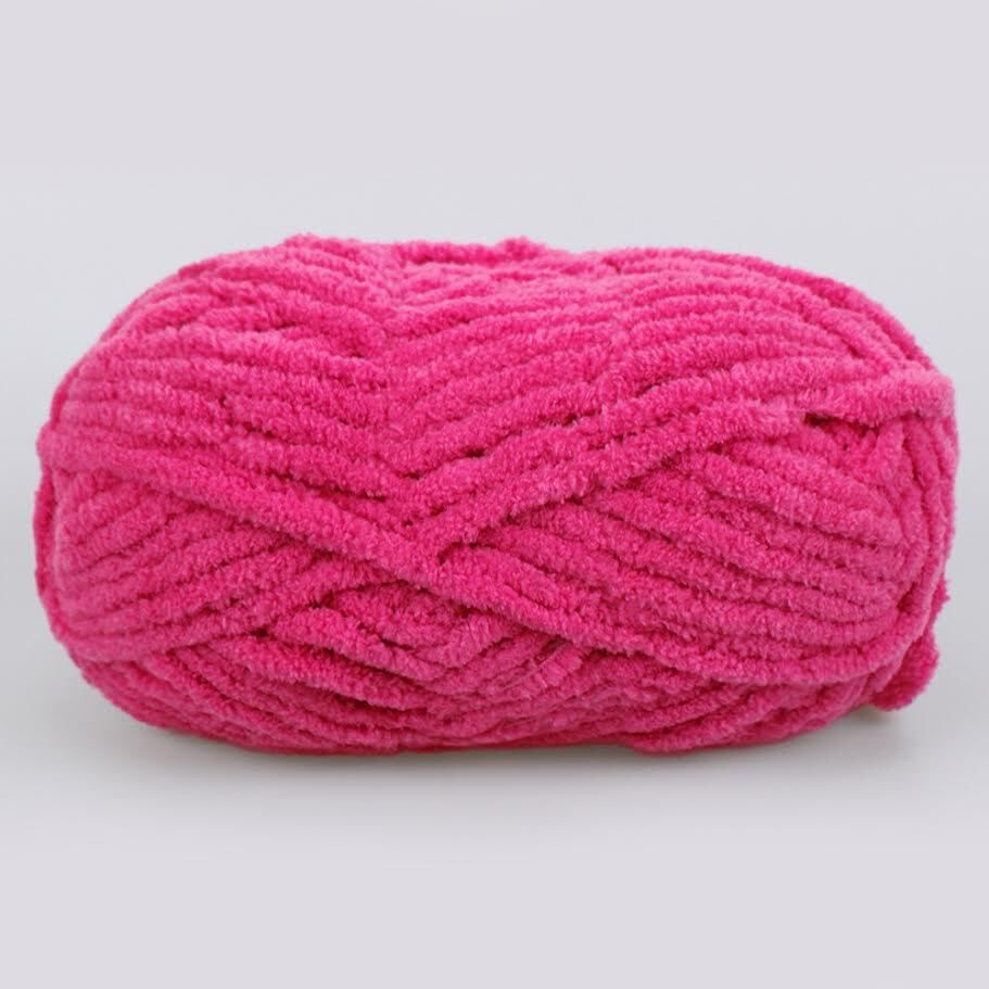 rudra Magenta Velvet Knitting Yarn 200g Soft Wool for Crochet & Knitting-picture-1