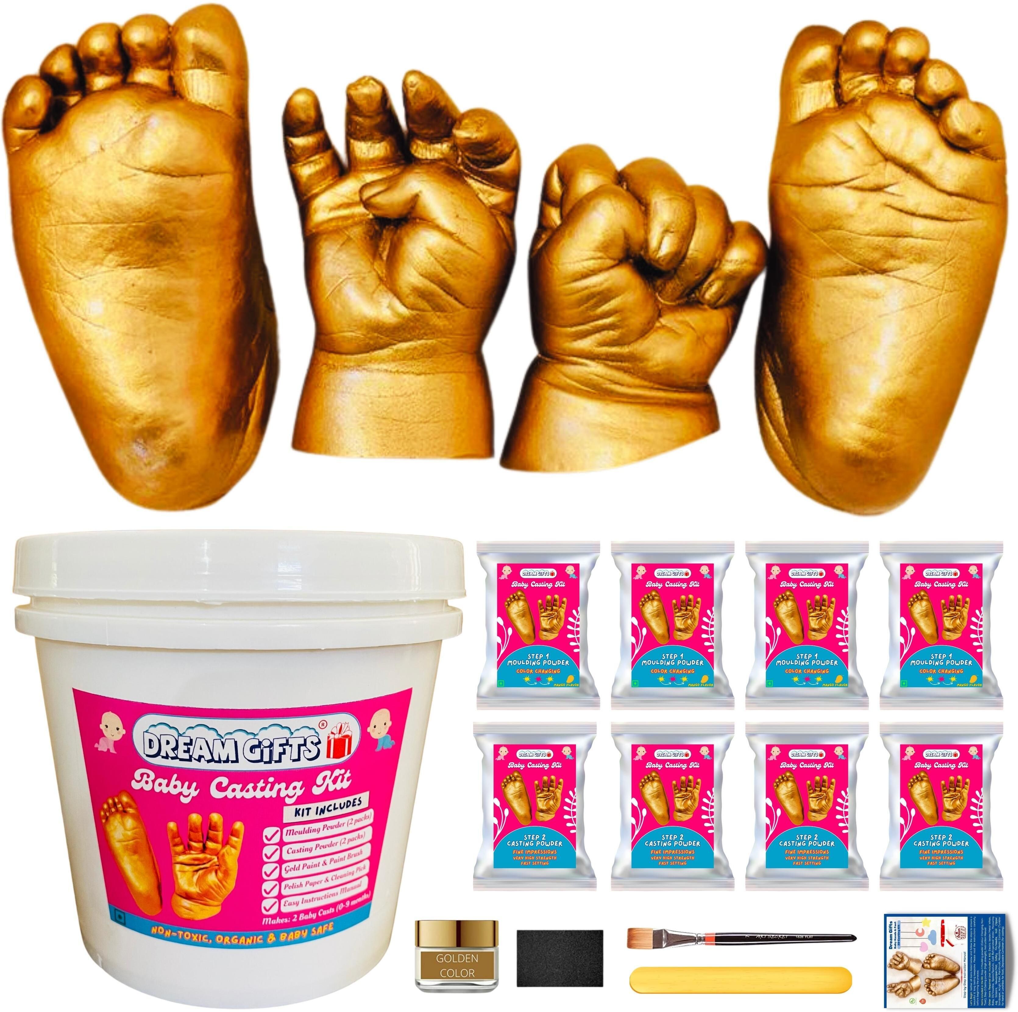 Baby Hands & Feet 3D Moulding Casting Powder Kit with Bucket (0-9 months)