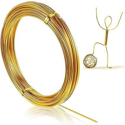 morel Aluminium Wire – 1mm 5Mtr | Colourful Craft Wire for Jewellery Making GOLDERN-picture-44