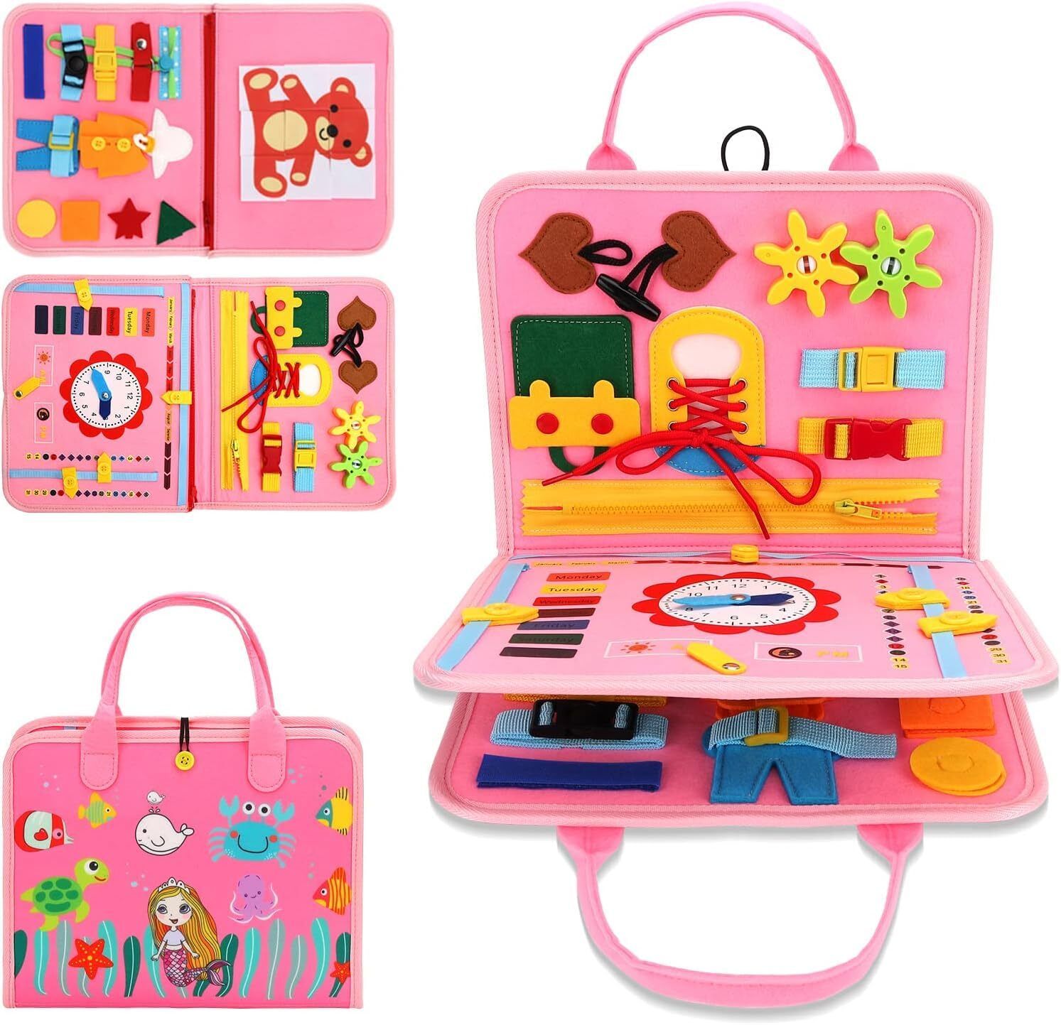 Busy Board for Toddlers,Montessori Toys for Boys Girls 1 2 3 Year Old