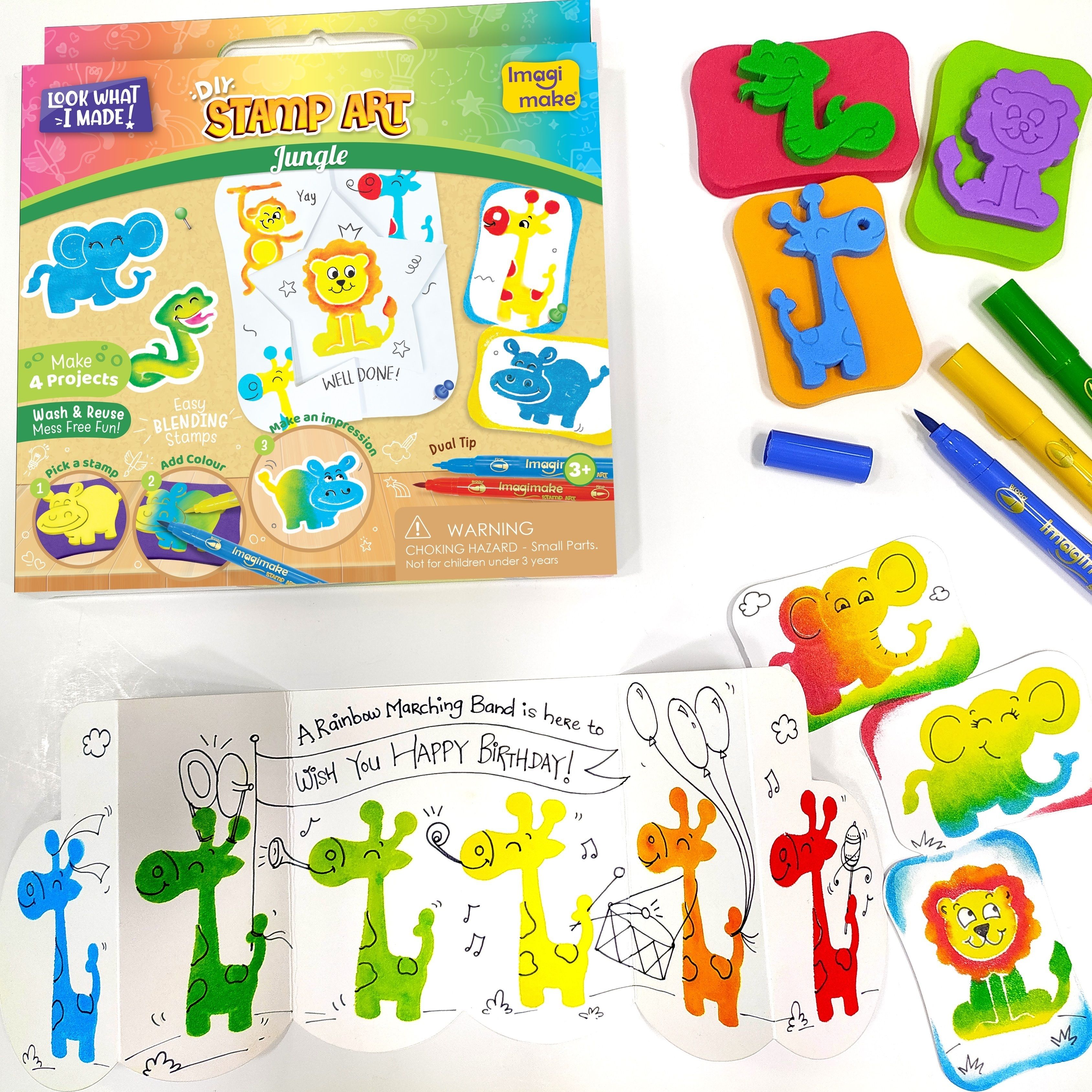 Stamp Art - Jungle - DIY Kids Art Set - For Girls and Boys 3 Years+-image-26