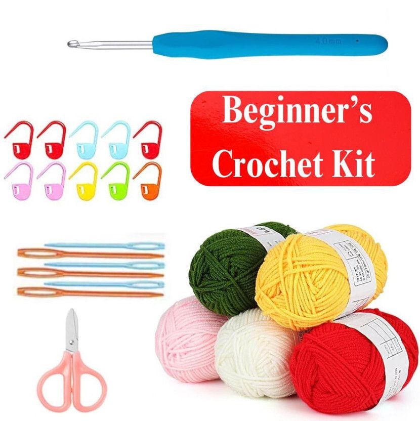 Crochet Kits for Beginners with Yarn , Crochet Hooks Supplies-image-37