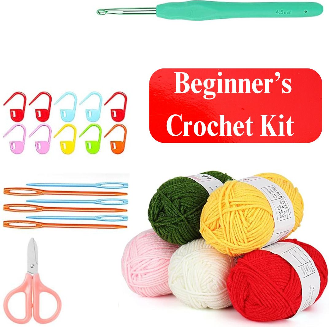 Crochet Kits for Beginners with Yarn , Crochet Hooks Supplies