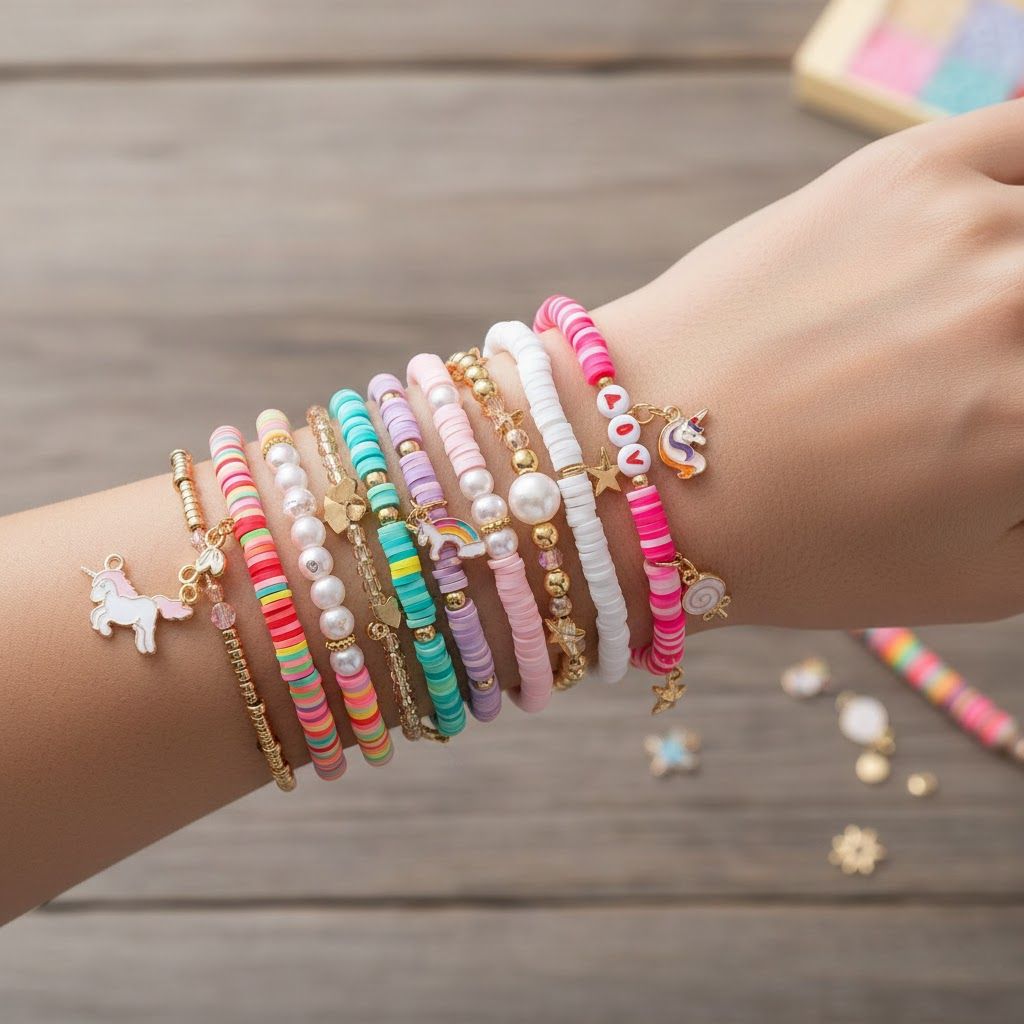 Unicorn Bracelet Making Kit for Girls | DIY Jewellery Bead Set for Kids-image-32